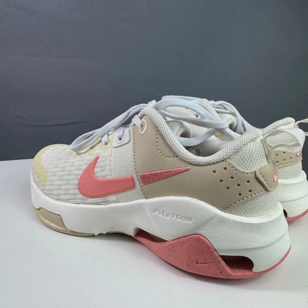 Nike Air Zoom Bella 6 Training Shoes Womens 5 Cream Pink DR5720-101 Mesh Sneaker